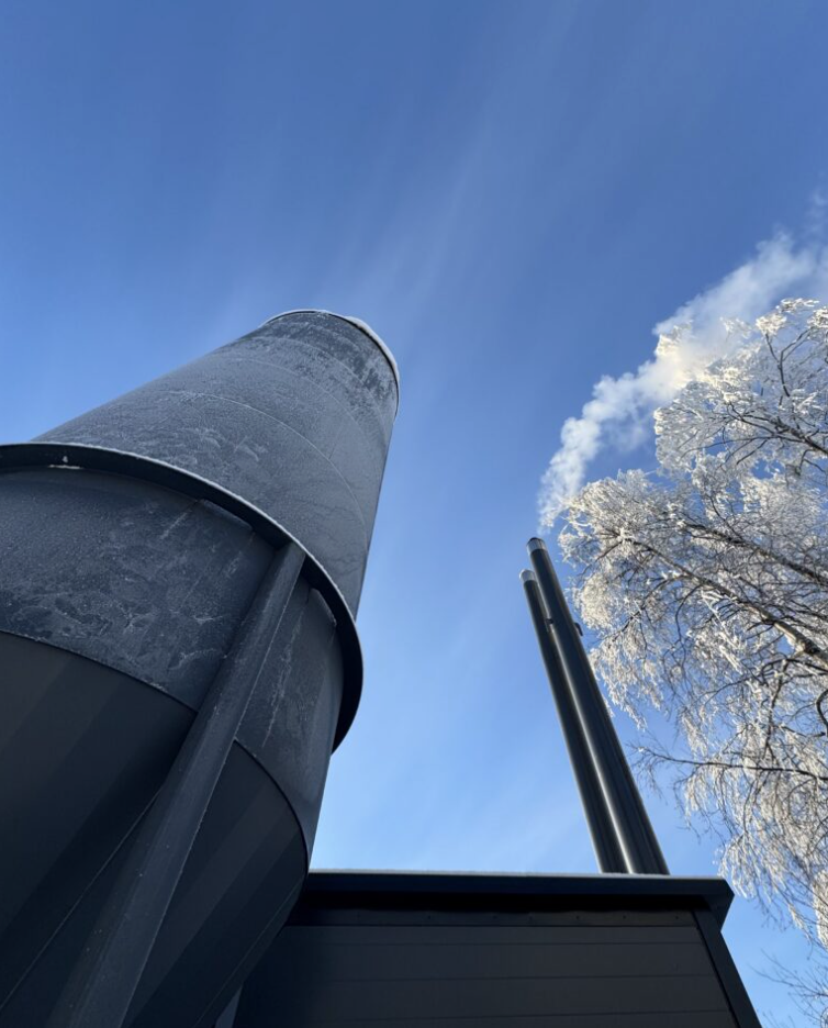 Salonpää heating plant in winter