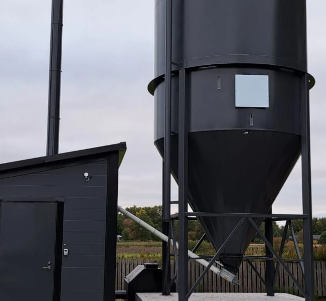 Heating plant and silo at Ahlainen, detail