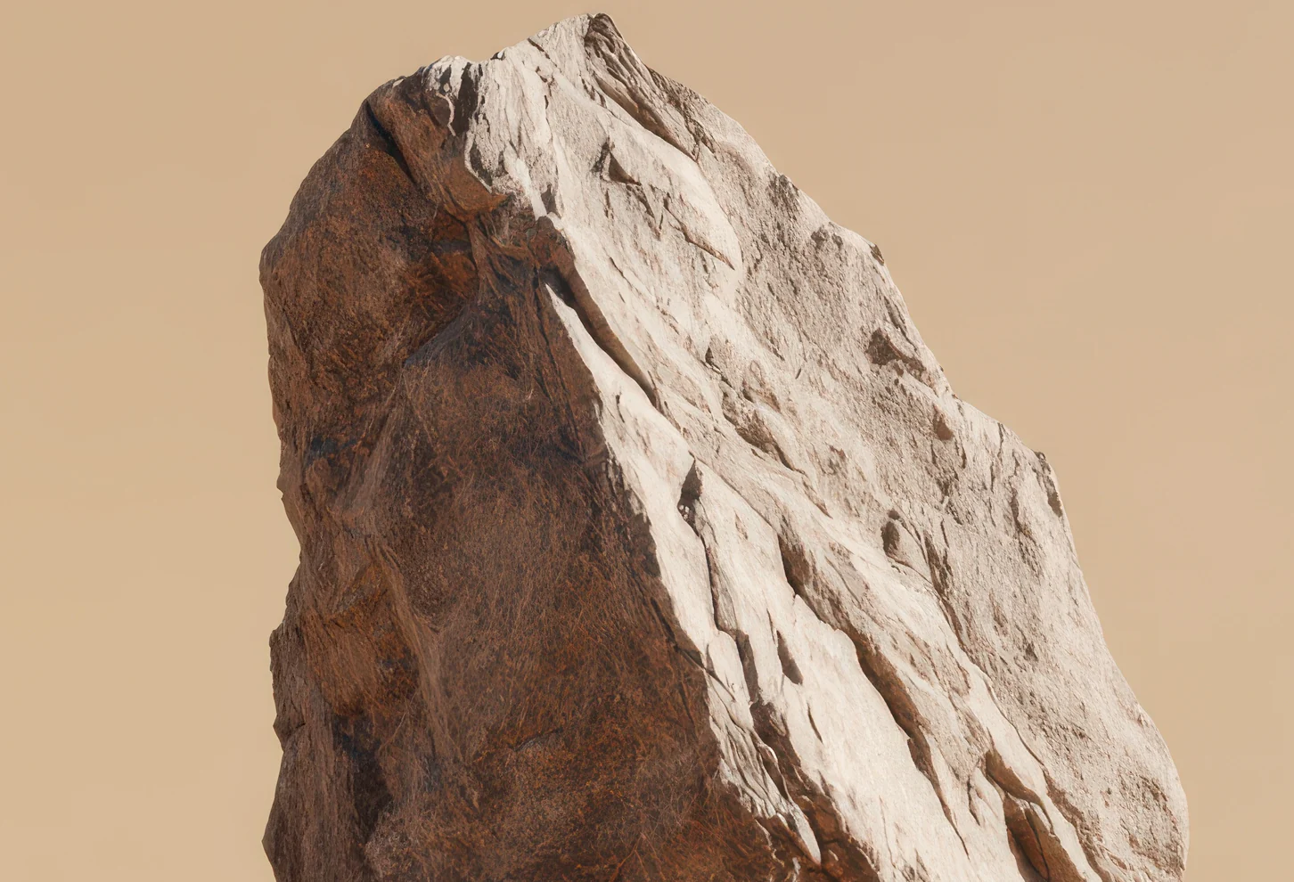 Natural stone against a warm neutral background