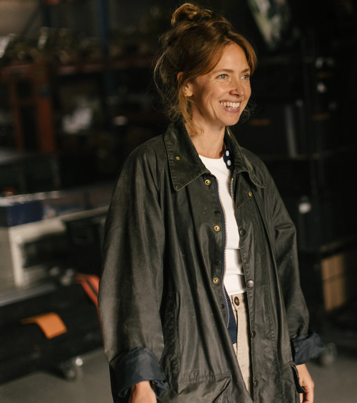 Woman at work in a workshop